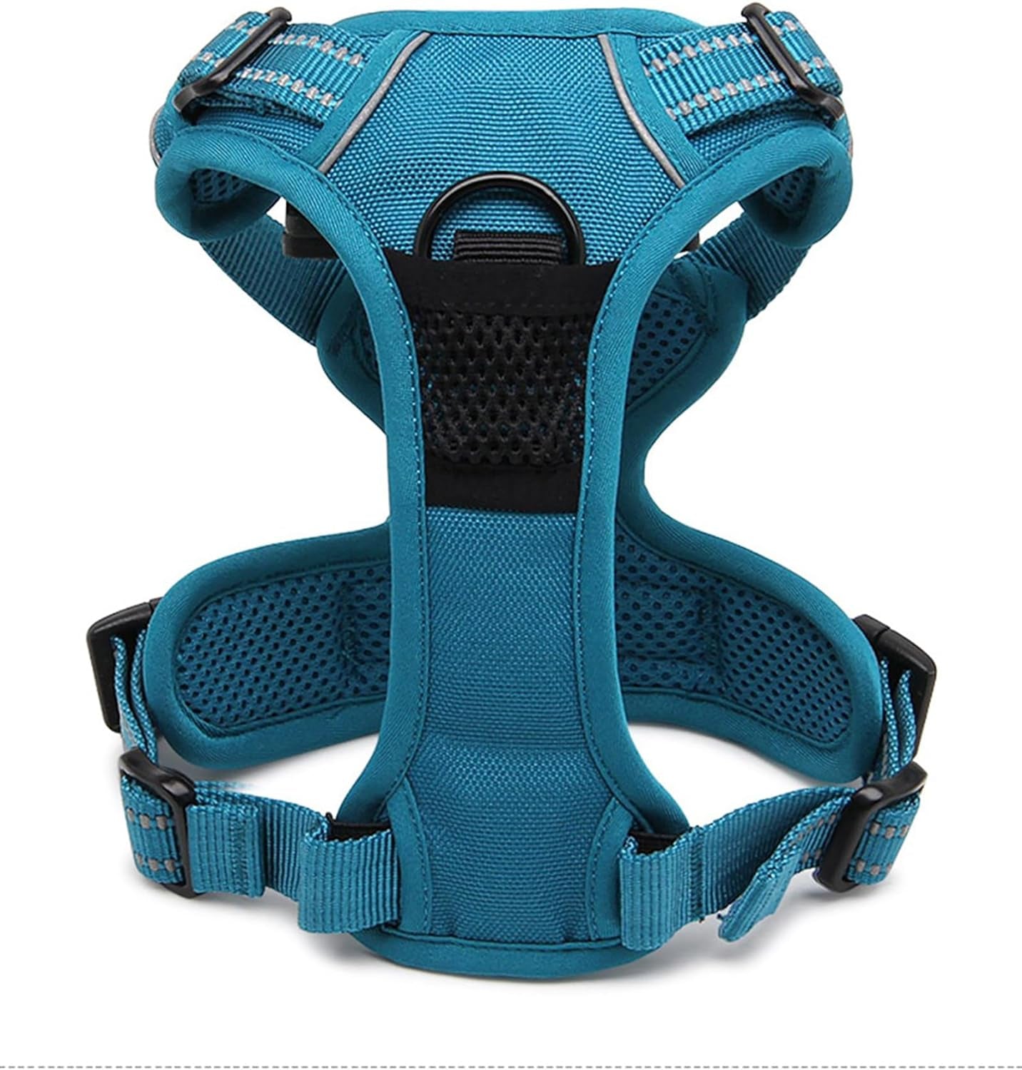 Adjustable No-Pull Dog Harness Reflective Vest, Blue, M