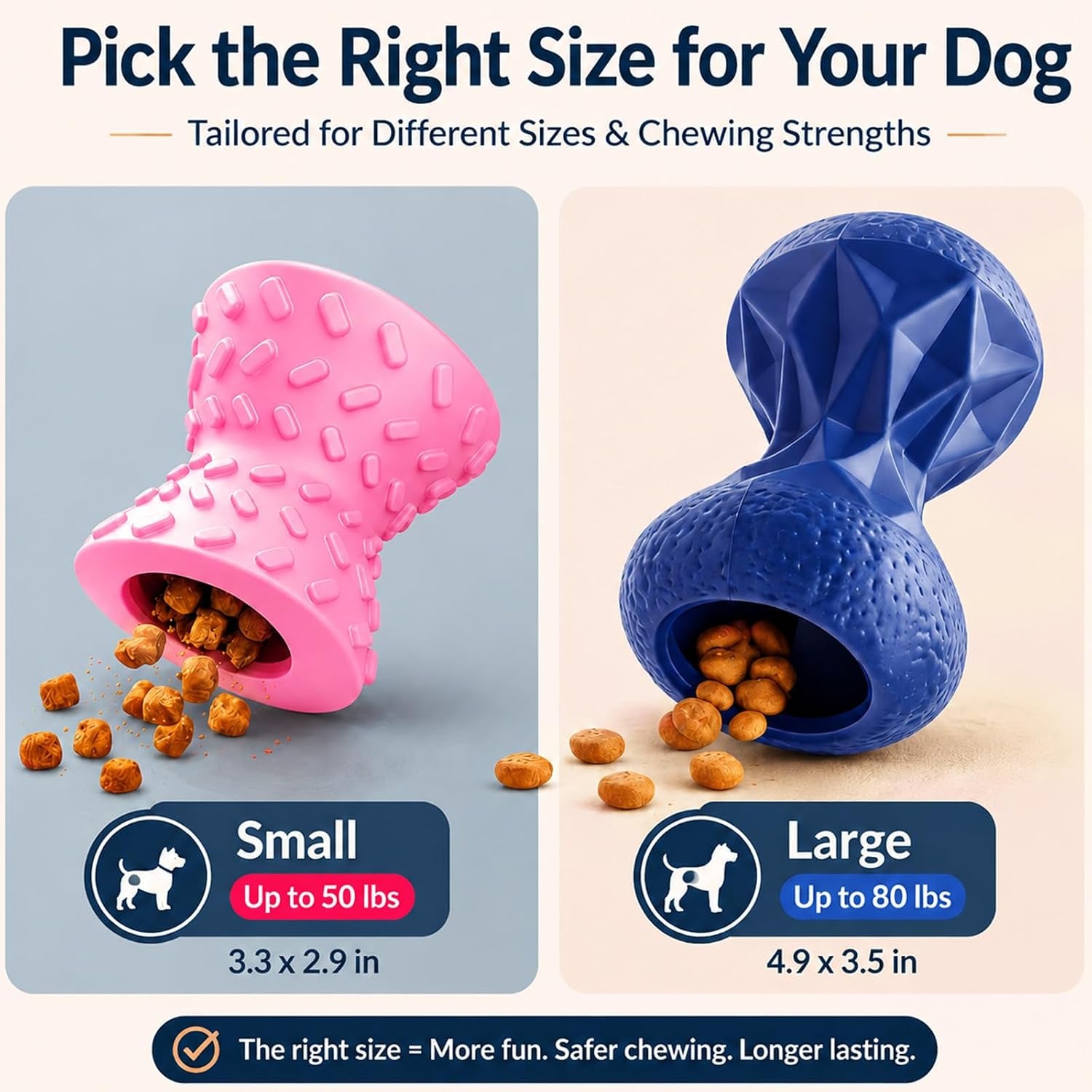 Treat Dispensing Dog Toy, Interactive Puzzle Toy for Small Dogs,Slow Feeder