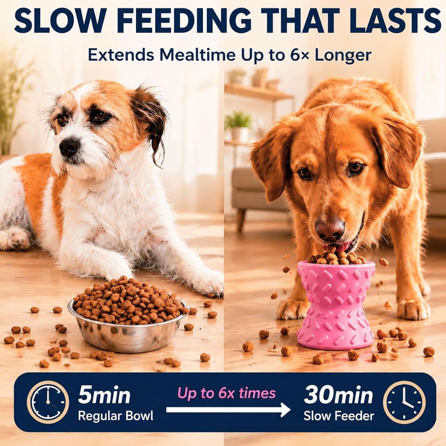 Treat Dispensing Dog Toy, Interactive Puzzle Toy for Small Dogs,Slow Feeder